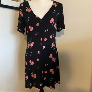 Black Floral Dress, Size 10